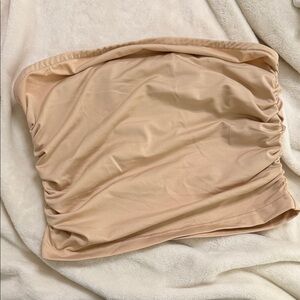 Cider Tan Strapless Ruched Top